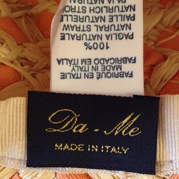 Da-Me Italy; Straw, raffia all Natural hat with twisted hatband; Y2K, Fairycore - Picture 5 of 6